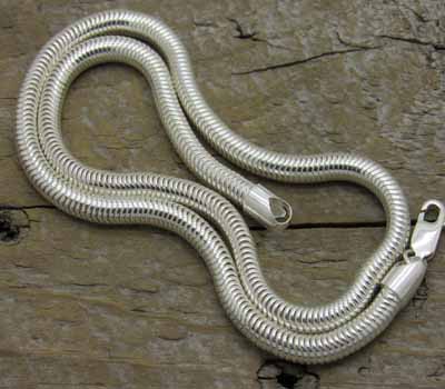 Sterling Silver Chain - 5mm snake